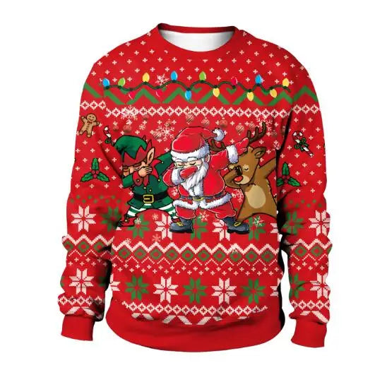 3D Funny Christmas Sweater – Green Holiday Jumper for Party & Festive Wear