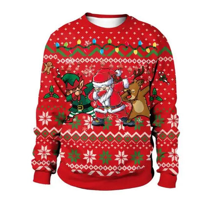 3D Funny Christmas Sweater – Green Holiday Jumper for Party & Festive Wear
