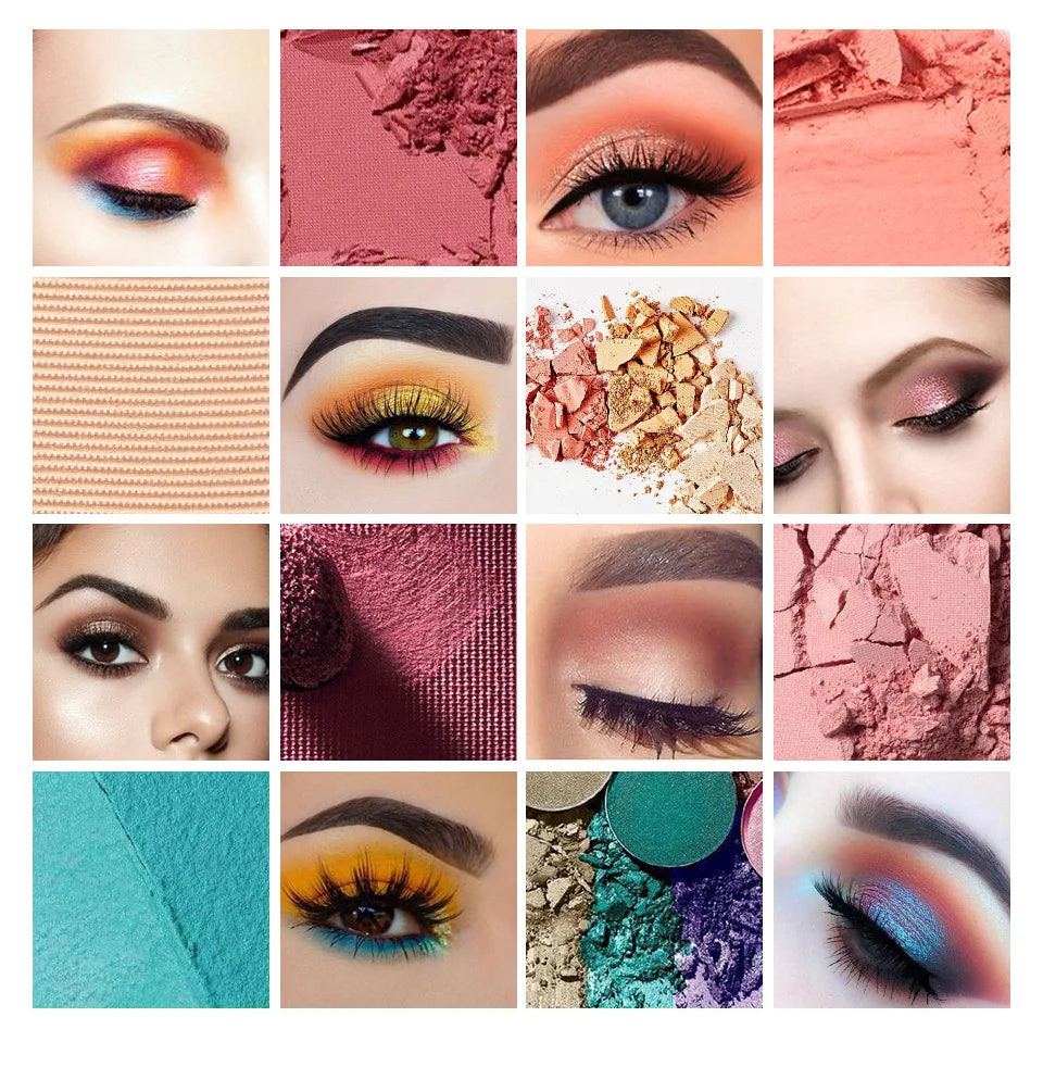 40-Color Earth Tone Eyeshadow Palette – Matte &amp; Shimmer Waterproof Formula