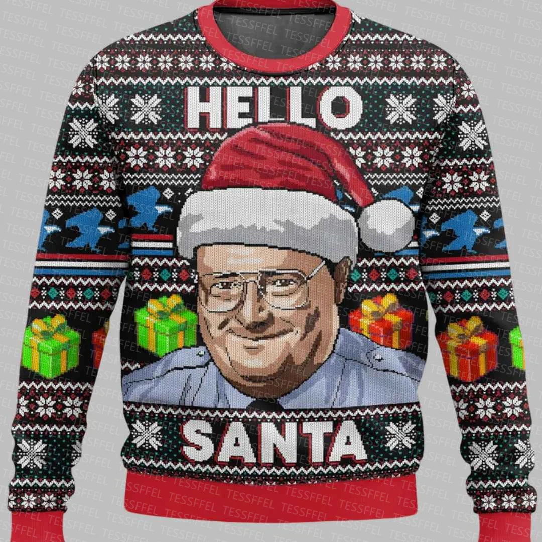 3D Christmas Cosplay Ugly Sweater – Santa, Jesus & Anime Print Holiday Pullover