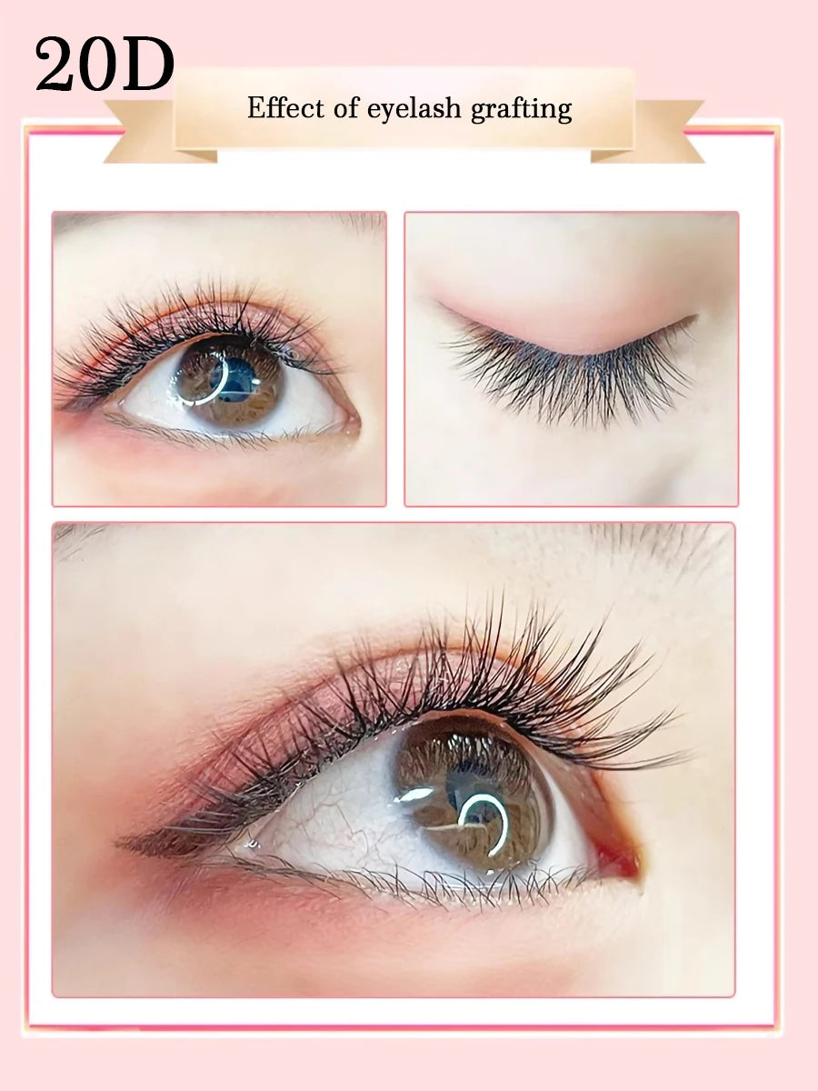 Individual 20–100D Cluster Lashes – 280pcs Mixed Tray Volume Extensions