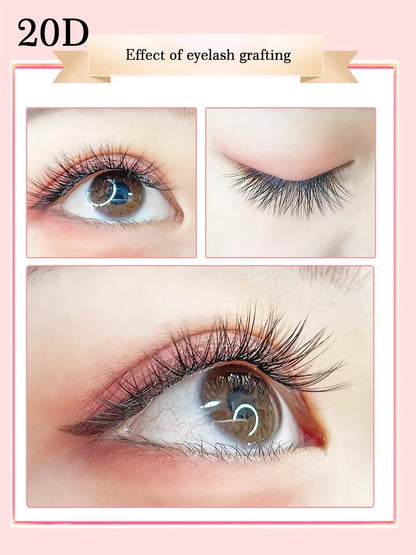 Individual 20–100D Cluster Lashes – 280pcs Mixed Tray Volume Extensions