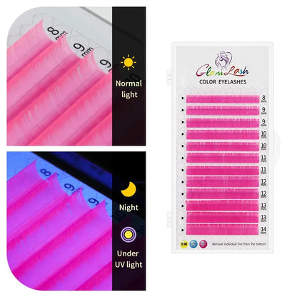 Gradient Purple Lash Extensions – Ombre Individual False Eyelashes for Creative Looks