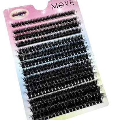DIY 5D Fluffy Lash Clusters – 80D D-Curl Wispy Extensions (280pcs)