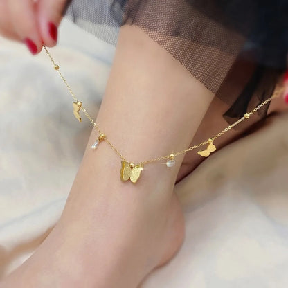 Chunky Figaro Chain Anklet – Unisex Stainless Steel Gold Anklet Jewelry (21+10cm)