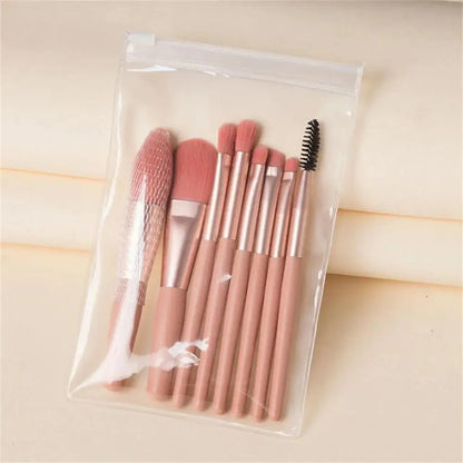 8-Piece Makeup Brush Set – Soft & Fluffy Blending Tools