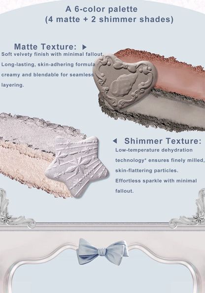Flower Knows Shell Eyeshadow Palette – 6 Shades of Ocean-Inspired Elegance