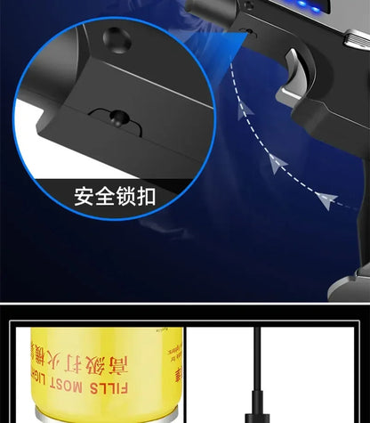 Windproof Gas-Electric Plasma Lighter – USB Type-C Rechargeable Folding Gun-Shaped Torch