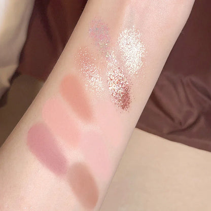 10-Color Matte &amp; Glitter Eyeshadow Palette – Everyday Glam Meets All-Day Wear