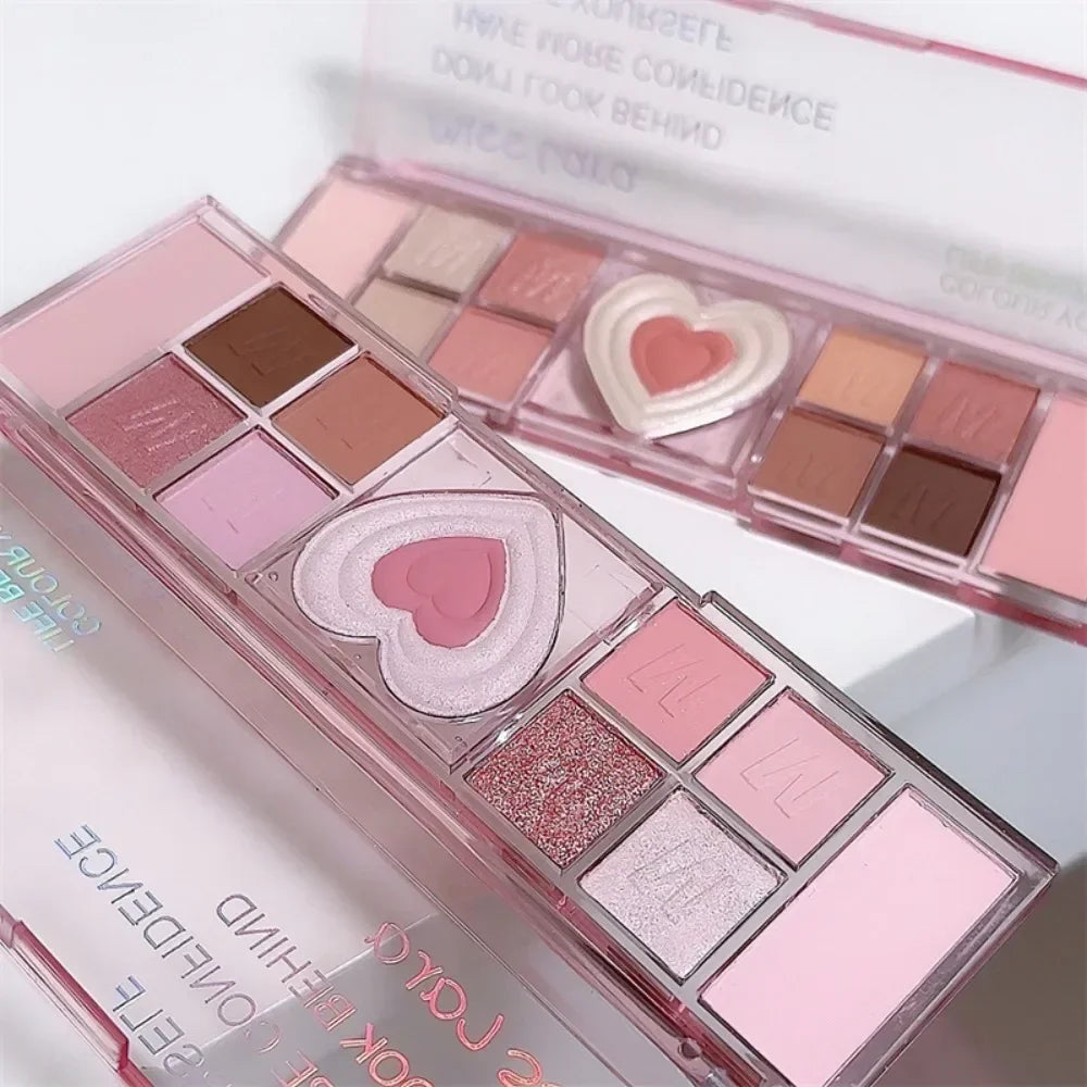 Love Heart 12-Color Pink Eyeshadow Palette