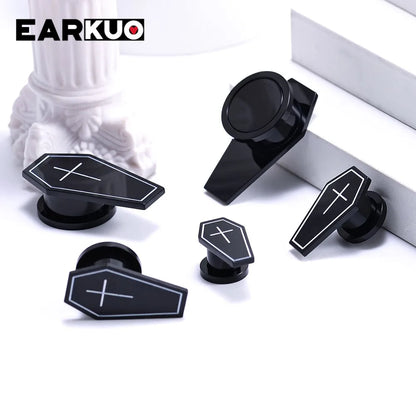 Acrylic Cat OUIJA Ear Plugs – Witch Poker Tunnels & Stretchers (2PCS)