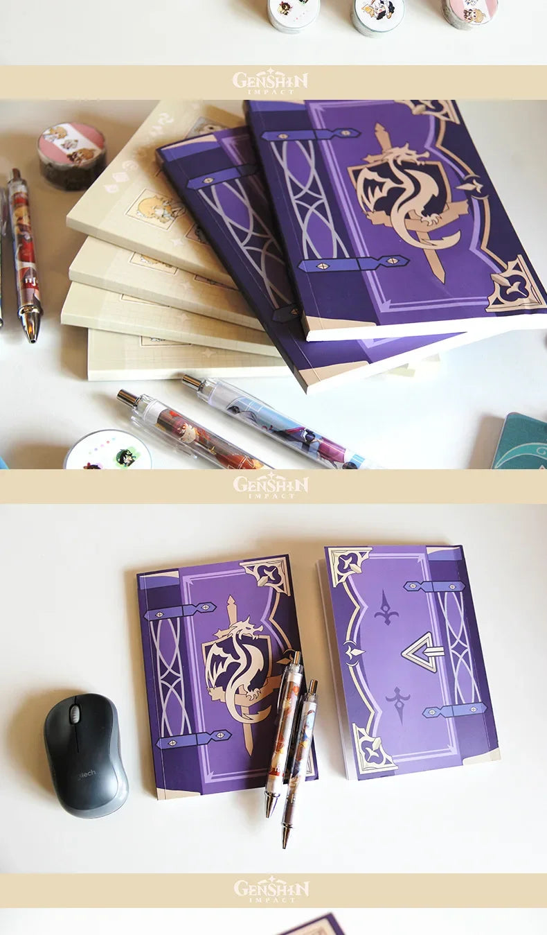 Genshin Impact Mona Notebook – Student Stationery, Cosplay Prop & Collector’s Gift