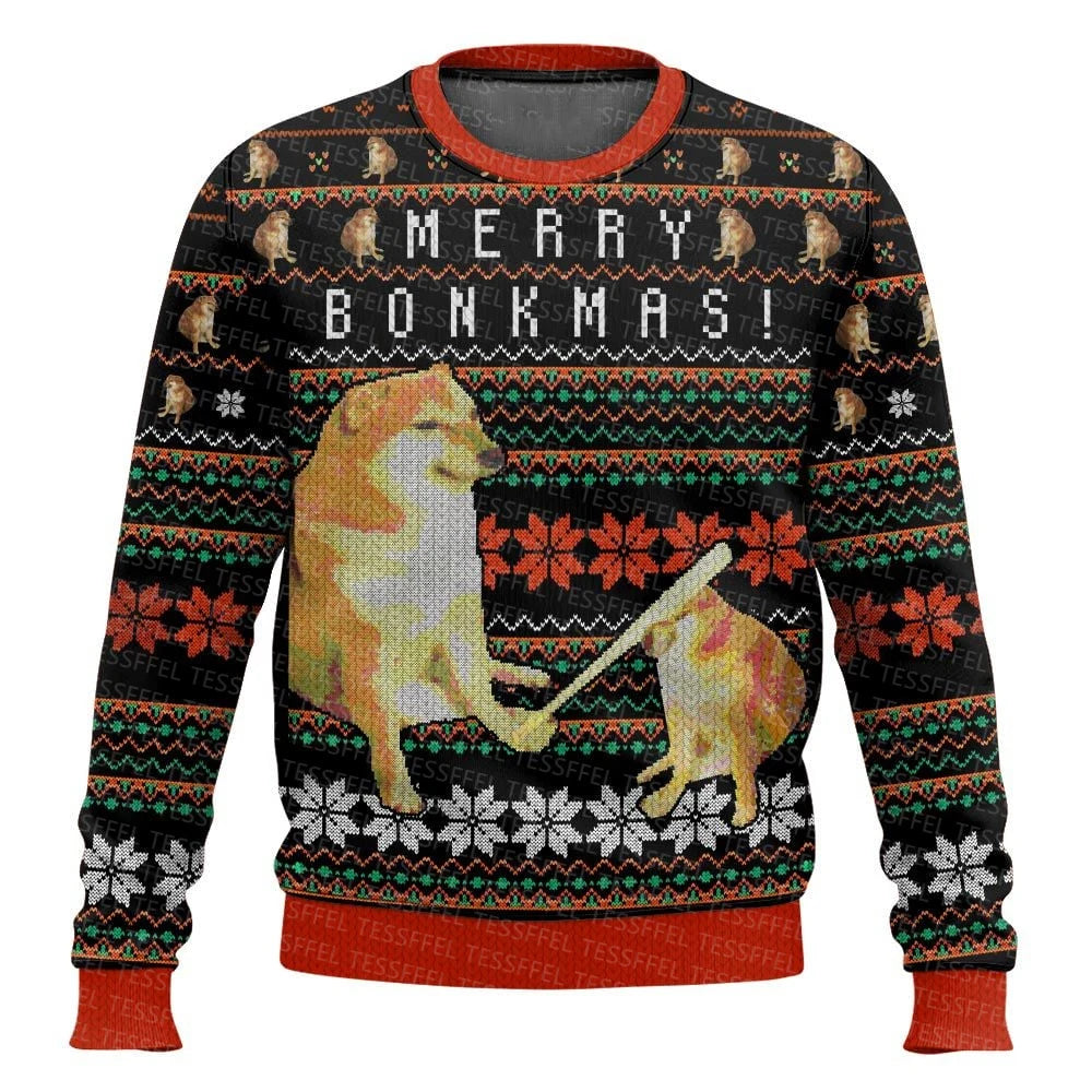 Cosplay Santa Claus Ugly Christmas Sweater – 3D Print Harajuku Graffiti Pullover