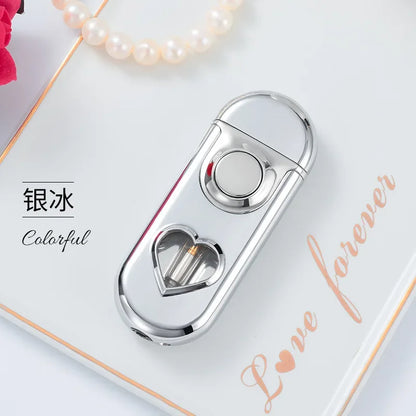 Double Flame LED Butane Metal Lighter
