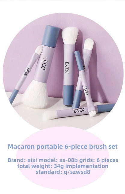 6-Piece Portable Mini Makeup Brush Set
