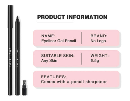 6.5g Waterproof Eyeliner Pencil – Built-in Sharpener, Long-Lasting Formula
