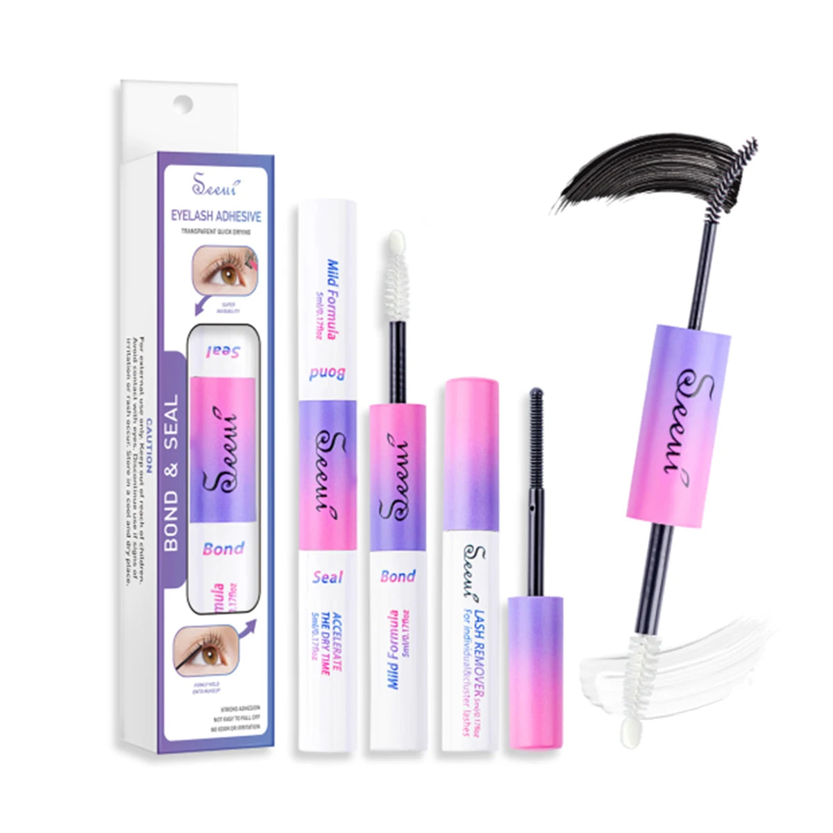 💖 Eyelash Bond & Seal – Long-Lasting Cluster Lash Glue