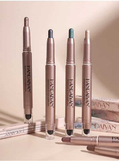 Double-Head Eyeshadow Stick – Shimmer & Matte Cream Pencil (Waterproof, Long-Lasting)