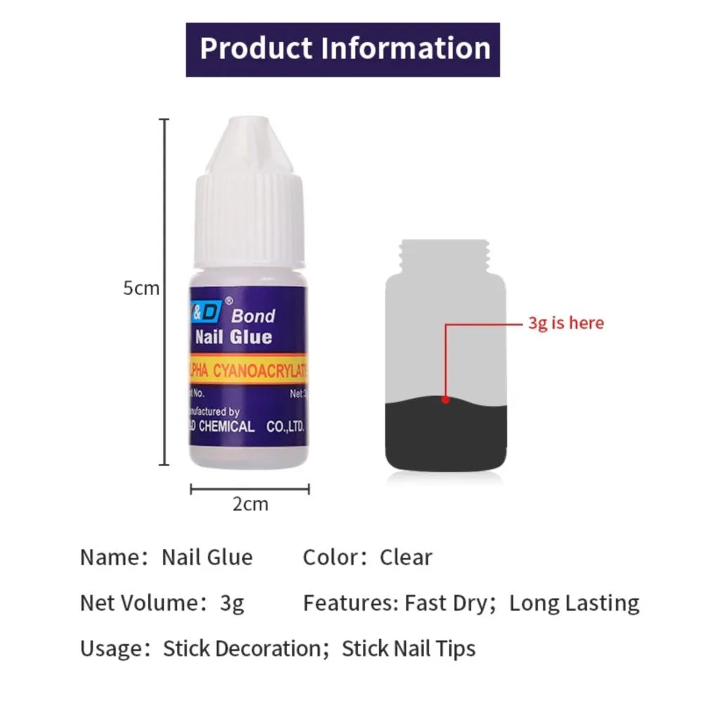Fast Drying Nail Glue – Extra Strong Adhesive for False Nails & Nail Art