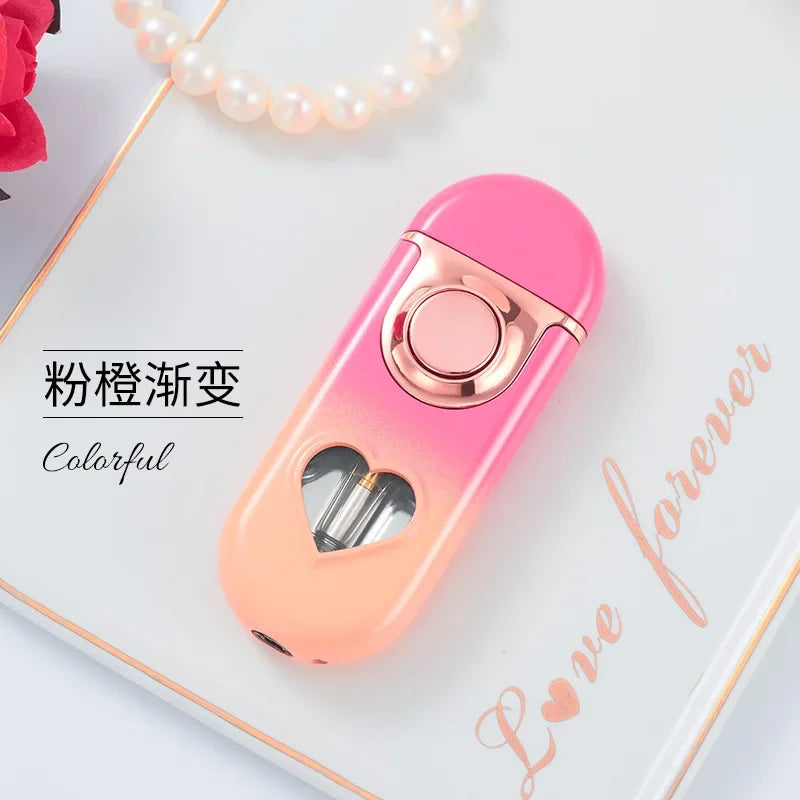 Double Flame LED Butane Metal Lighter