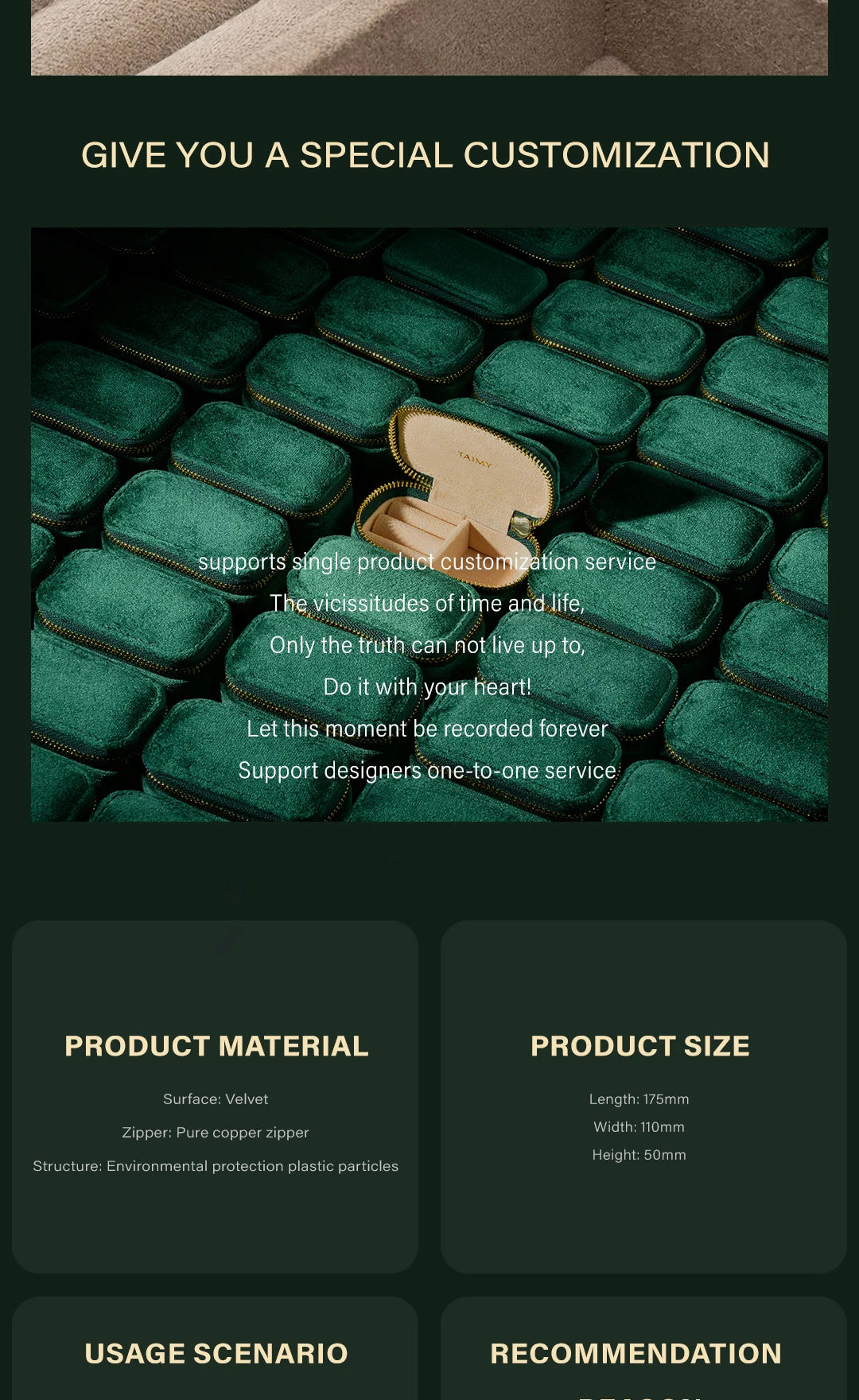 Gothic Velvet Coffin Jewelry Box – Customizable Ring & Necklace Display Case