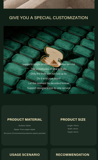 Gothic Velvet Coffin Jewelry Box – Customizable Ring & Necklace Display Case