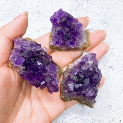 Natural Raw Amethyst Geode Cluster – Purple Crystal Quartz Stone