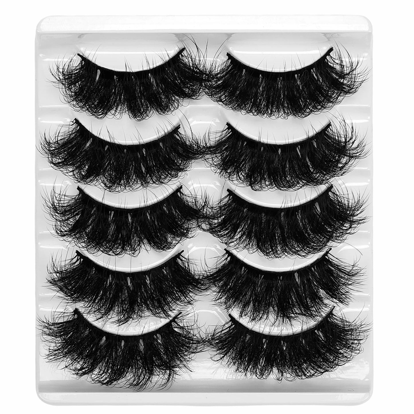 5 Pairs Faux Mink Eyelashes – Fluffy, Dramatic Volume & Long-Lasting