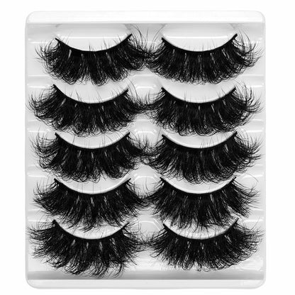 5 Pairs Faux Mink Eyelashes – Fluffy, Dramatic Volume & Long-Lasting