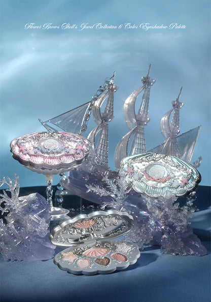 Flower Knows Shell Eyeshadow Palette – 6 Shades of Ocean-Inspired Elegance