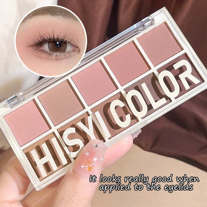 10-Color Matte &amp; Glitter Eyeshadow Palette – Everyday Glam Meets All-Day Wear