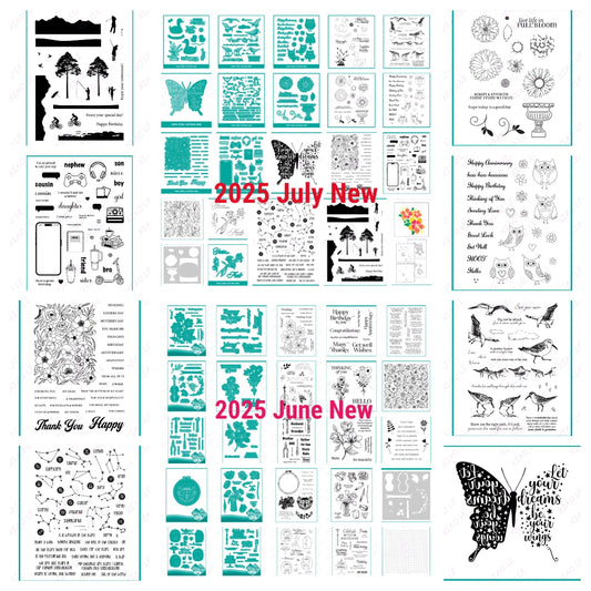 Holiday &amp; Birthday Wishes Metal Cutting Dies – DIY Craft &amp; Scrapbooking Stencils