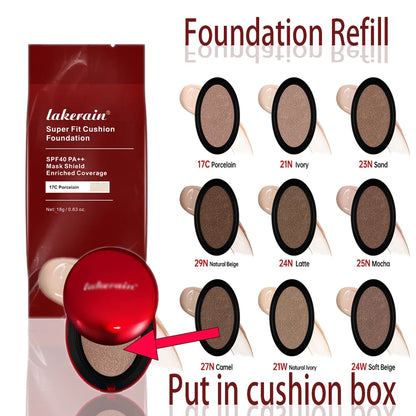 Cushion Refill Foundation – Waterproof, Semi-Matte & Long-Lasting (72H Wear)