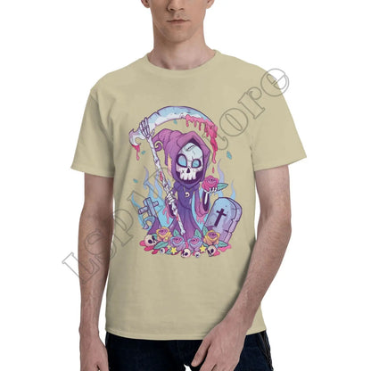 Pastel Goth Grim Reaper T-Shirt – Kawaii Occult Streetwear Tee