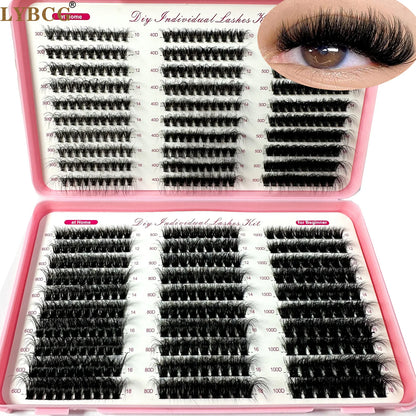 0.07mm Soft Fluffy Lash Clusters – 30D–100D Volume Extensions (570pcs)