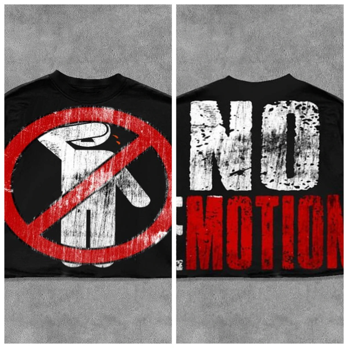 No Emotion Cropped Streetwear T-Shirt