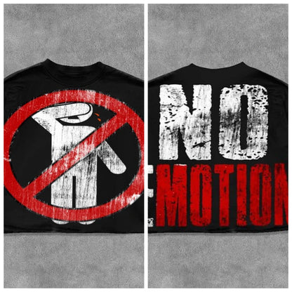 No Emotion Cropped Streetwear T-Shirt