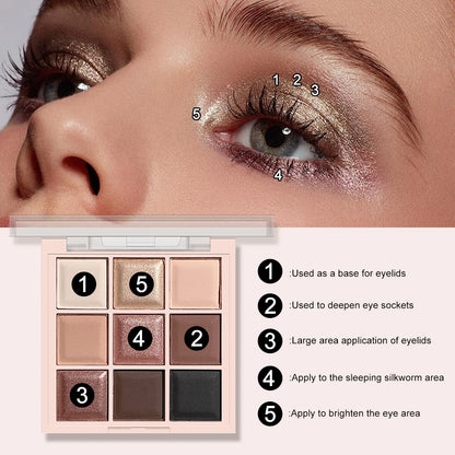 9-Color Milk Tea Eyeshadow Palette