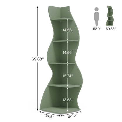 5-Tier Corner Bookshelf