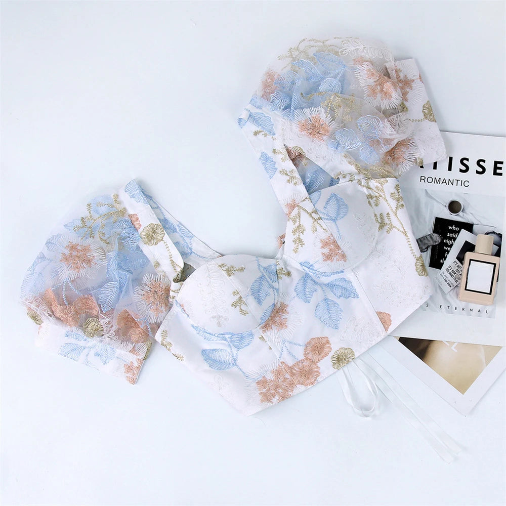 Women’s Underbust Bustier Camis – Sexy Crop Top Lingerie Streetwear
