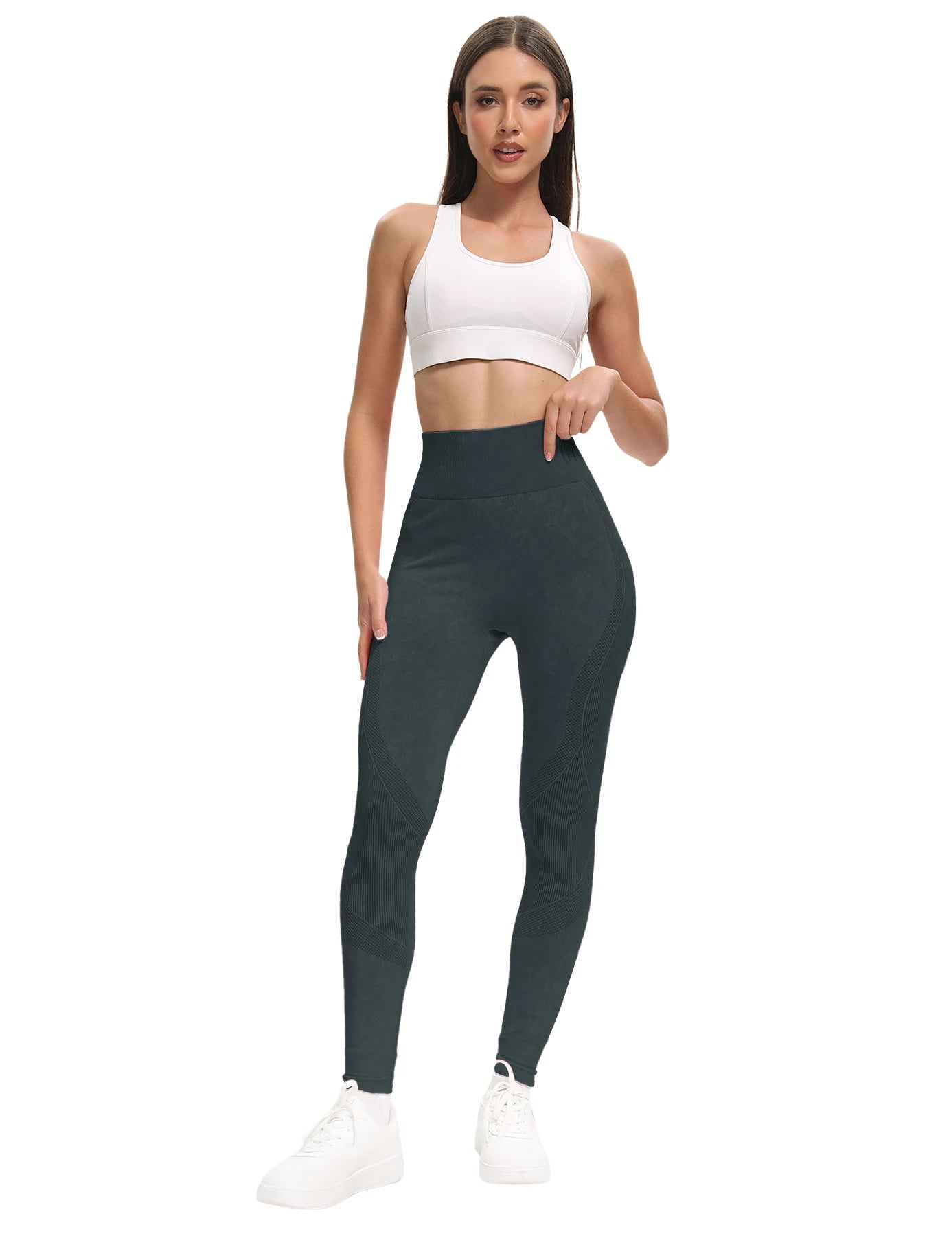Seamless High-Waist Yoga Leggings – Quick-Dry Fitness Pants