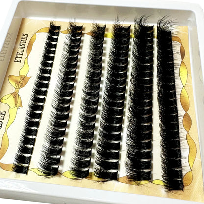 640PCS 5D Fluffy Lash Clusters – 30D-100D Mixed Volume DIY Individual Eyelash Extensions