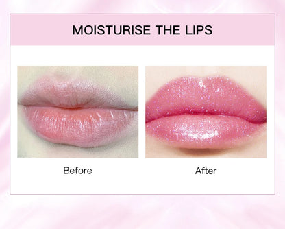 Color-Changing Jelly Lipstick – Glitter Tint &amp; Moisturizing Balm