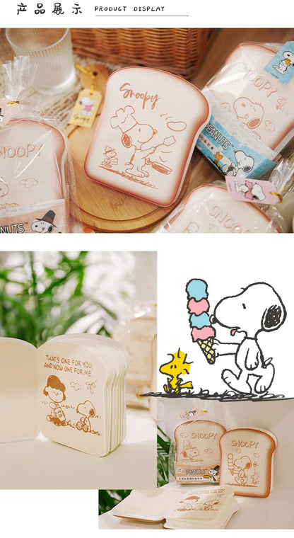 Cute Snoopy Bread-Shaped Notebook – Cartoon Mini Journal for Kids & Kawaii Stationery Lovers