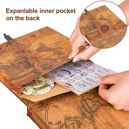 Our Adventure Book – 146-Page Retro Travel Diary & DIY Photo Album Scrapbook