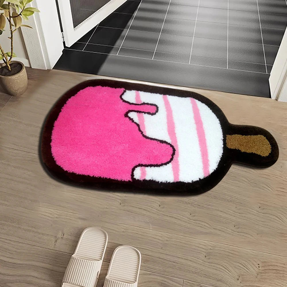 Cute Cartoon Ice Cream Plush Rug