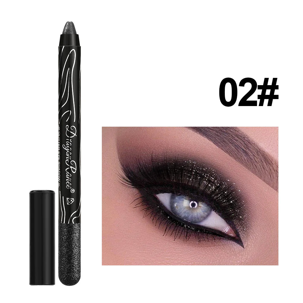 Glitter Eyeshadow & Eyeliner Pencil Set (12 Colors)