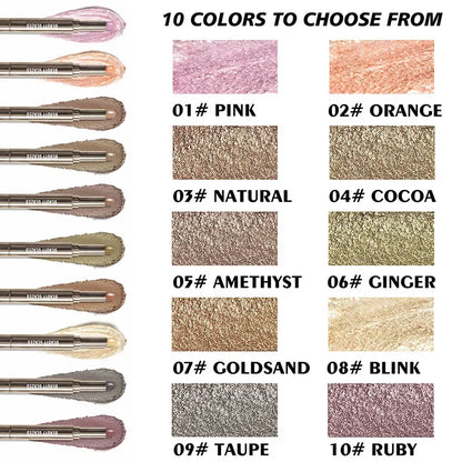 10-Color Double-Ended Eyeshadow Stick Set
