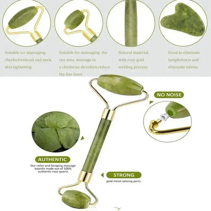 Natural Jade  Face Massager – Glow From Within