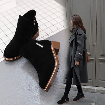 Women’s Platform Ankle Snow Boots – Thick Sole Winter Fashion Boots